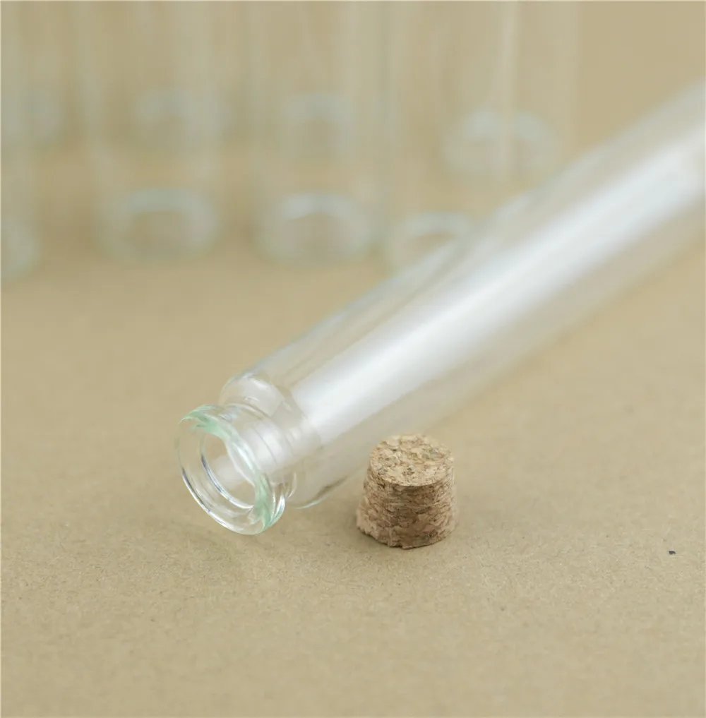 Small Glass Test tube 48 pcs/lot 11*22*120mm 35ml Glass Bottles With Cork Crafts Tiny stash Jars wishing Glass Jar Bottle 6