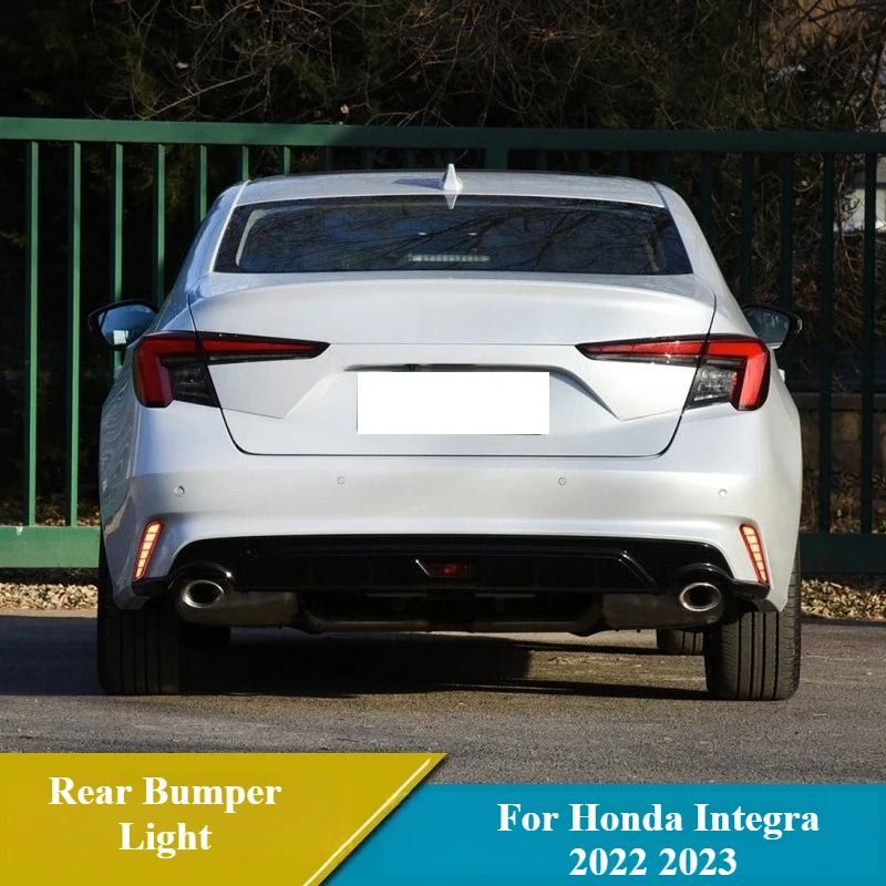 For Honda Integra 2022 2023 2Pcs LED Rear Bumper Light Modified Rear Fog Lamp Brake Lights DRL Dynamic Turn Signal Play & Plug detail image 3
