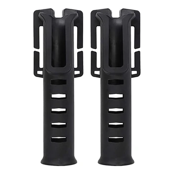 허리 낚싯대 홀더 나일론 벨트 폴 거치대 서핑 낚시 휴대용 폴 인서트, 카약 플라이 로드 랙, 블랙, 2 개