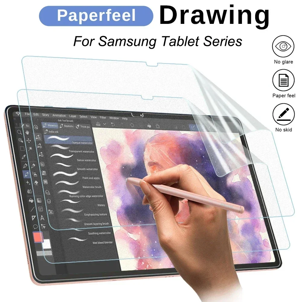 Tablet Paper Feel Screen Protector Painting Write Matte PET Film For Samsung Galaxy Tab A A7 A8 A9 Lite S4 S6 S7 S8 PLUS Ultra, ,   - AliExpress