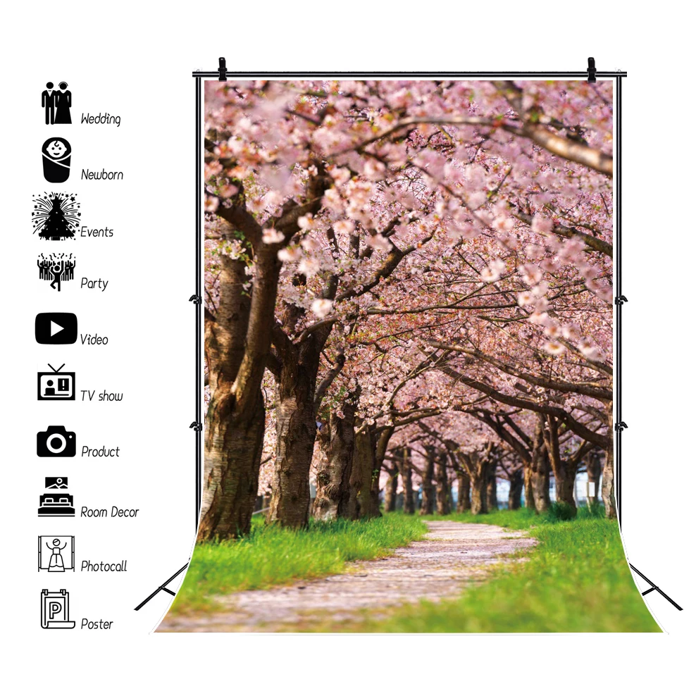 Laeacco Brick House Flowers Yard Arch Gate Photo Backdrop