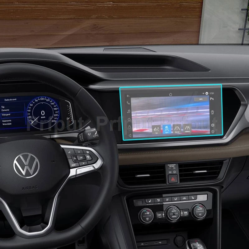 Tempered Glass Protective Film Screen Protector Film Car Interior Film Door Protective Film For VW Volkswagen Taos T-Cross 10.1 inch Car radio GPS Navigation Interior accessories