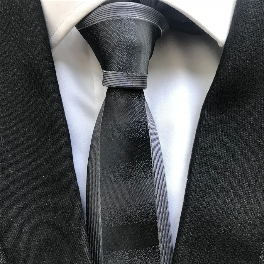 

2023 Men's Ties Designer Novelty Panel Neck Tie High Quality Jacquard Woven Neckties Fashion Gray Ties for Men to Match Shirt