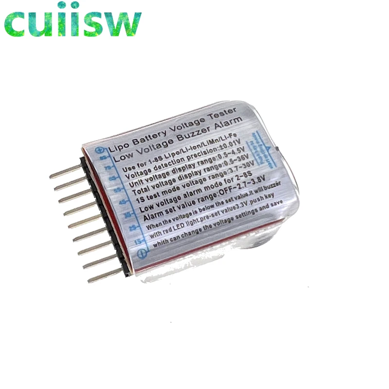 Testeur Tension Batterie Lipo 1-8S avec Alarme Basse Tension