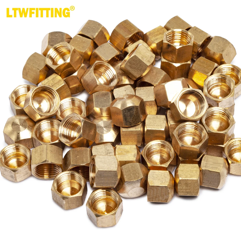 Ltwfitting Brass Compression Stop Valve Cap Montagem de Compressão de Latão Embalagem de 60 em 16 em