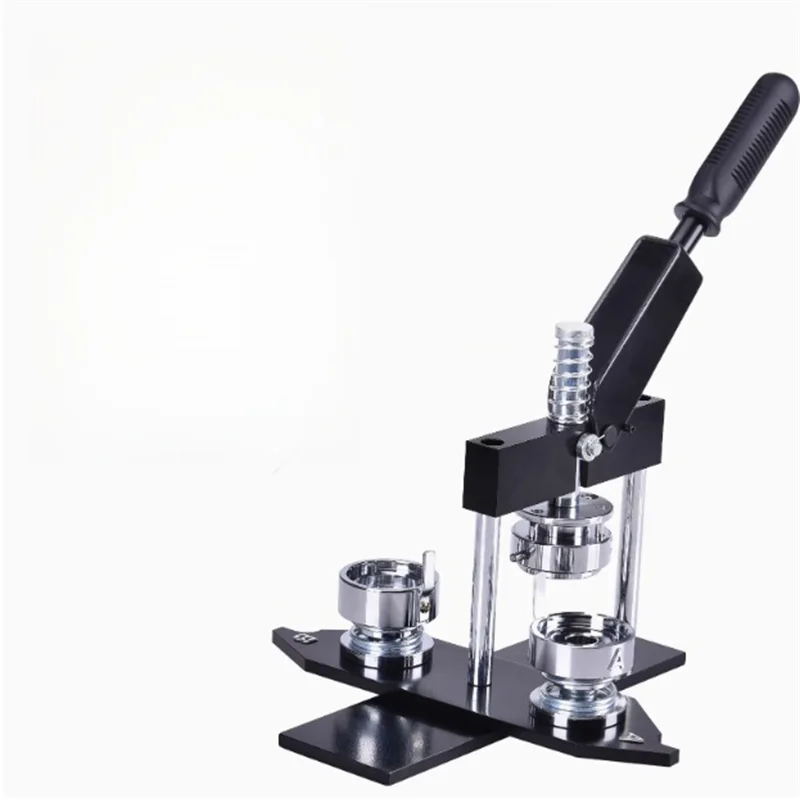 58/75MM Badge Maker Machine DIY Button Pin Comes with 100 Sets of Badge Materials and Circular Cutter