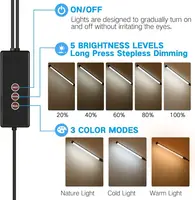 LED Desk Lamp Double/Single Head Reading Table Lamp With Clip Dimmable Brightness For Home Study Office Lighting PC Eye Protect 2