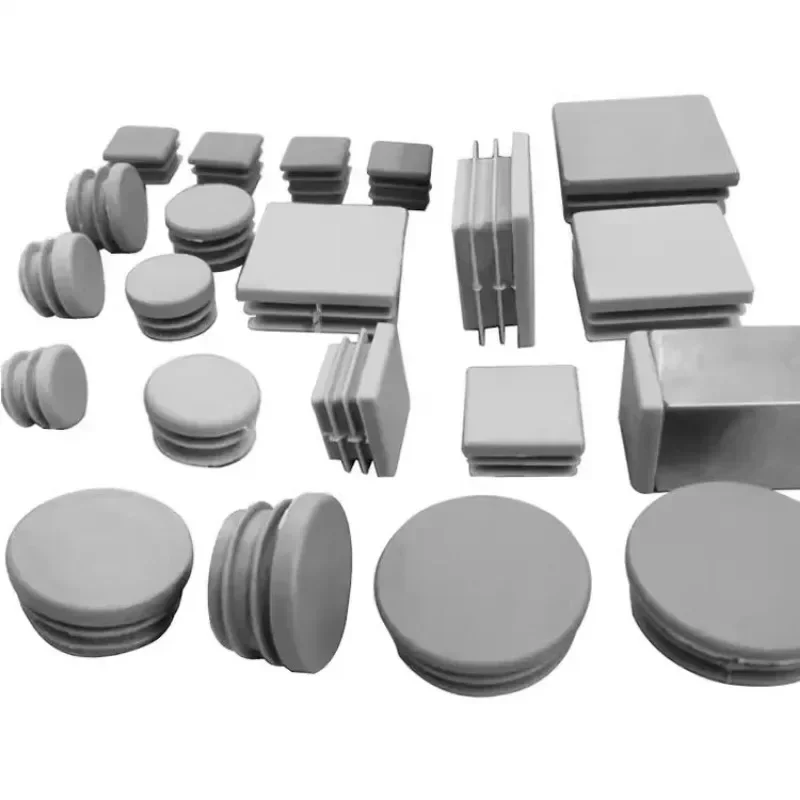 Plastic blanking end caps 16Pcs square steel tube inserts anti skid furniture leg caps