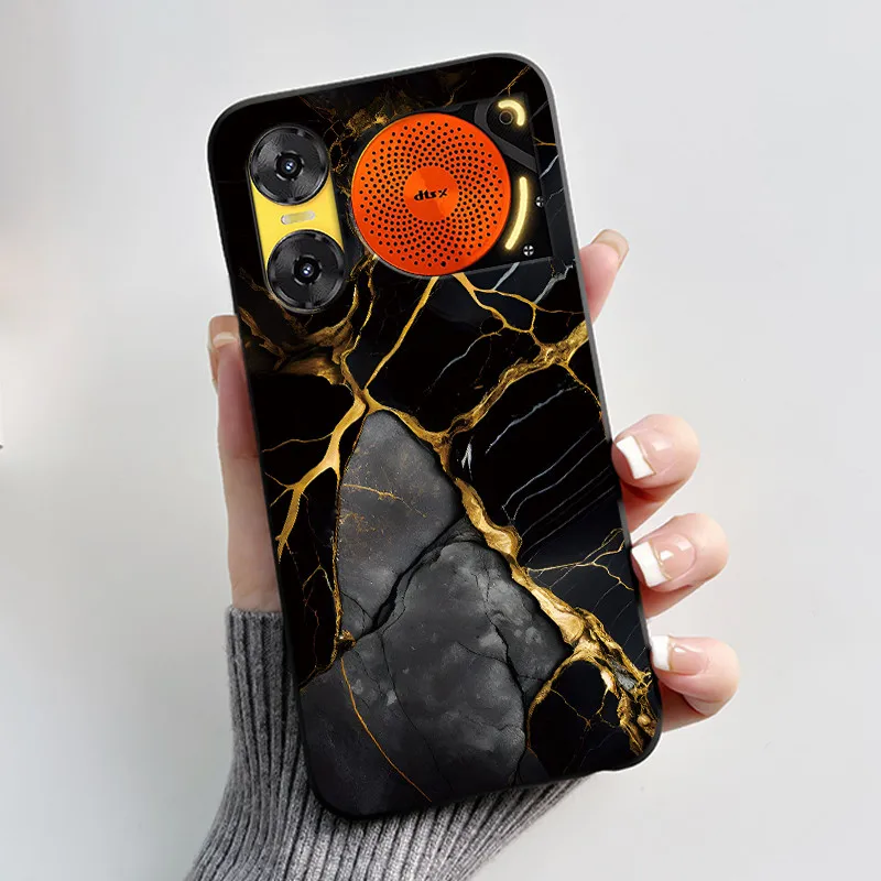 Cute Rabbit Black Silicone Phone Case, Soft TPU Cover