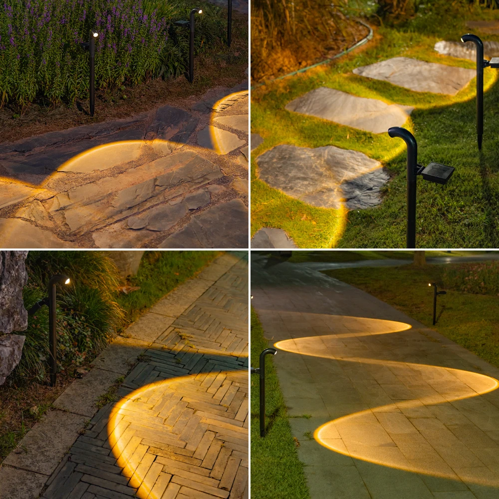 4pcs Solar Pathway Lights LED Outdoor Solar Pathway Light Waterproof Landscape Lighting Garden Decor Lawn Backyard Patio