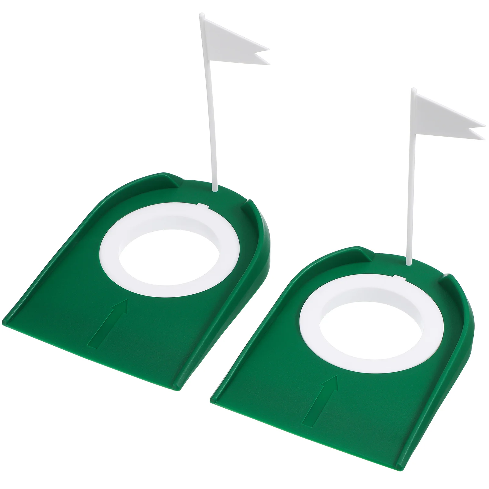 

2 Pcs Golf Putting Disc Plastic Hole Training Aids Putters Accessories Indoor Golfs Balls Practice