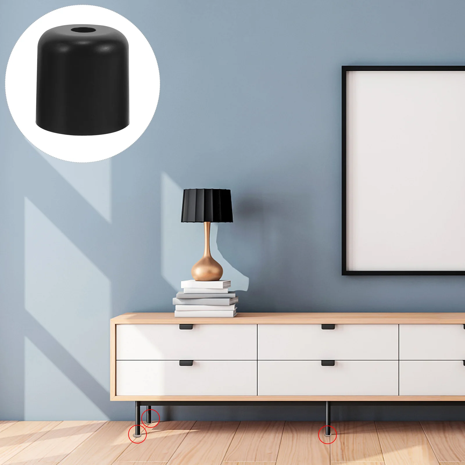 4 יחידות רגלי רהיטים פלסטיק מודרניות עמידות במיוחד להחלפה עבור ספה, ספה, כיסא, מעיל, רגלי PP עם ברגים חזקים