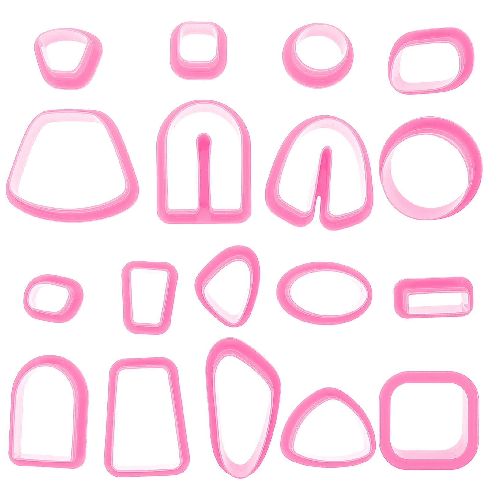 18Pcs Polymer Clay Mold DIY Handmade Clay Earrings Making Cutting Mold Clay Mold Pottery Cutters Round Bracelet Kit Jewelry