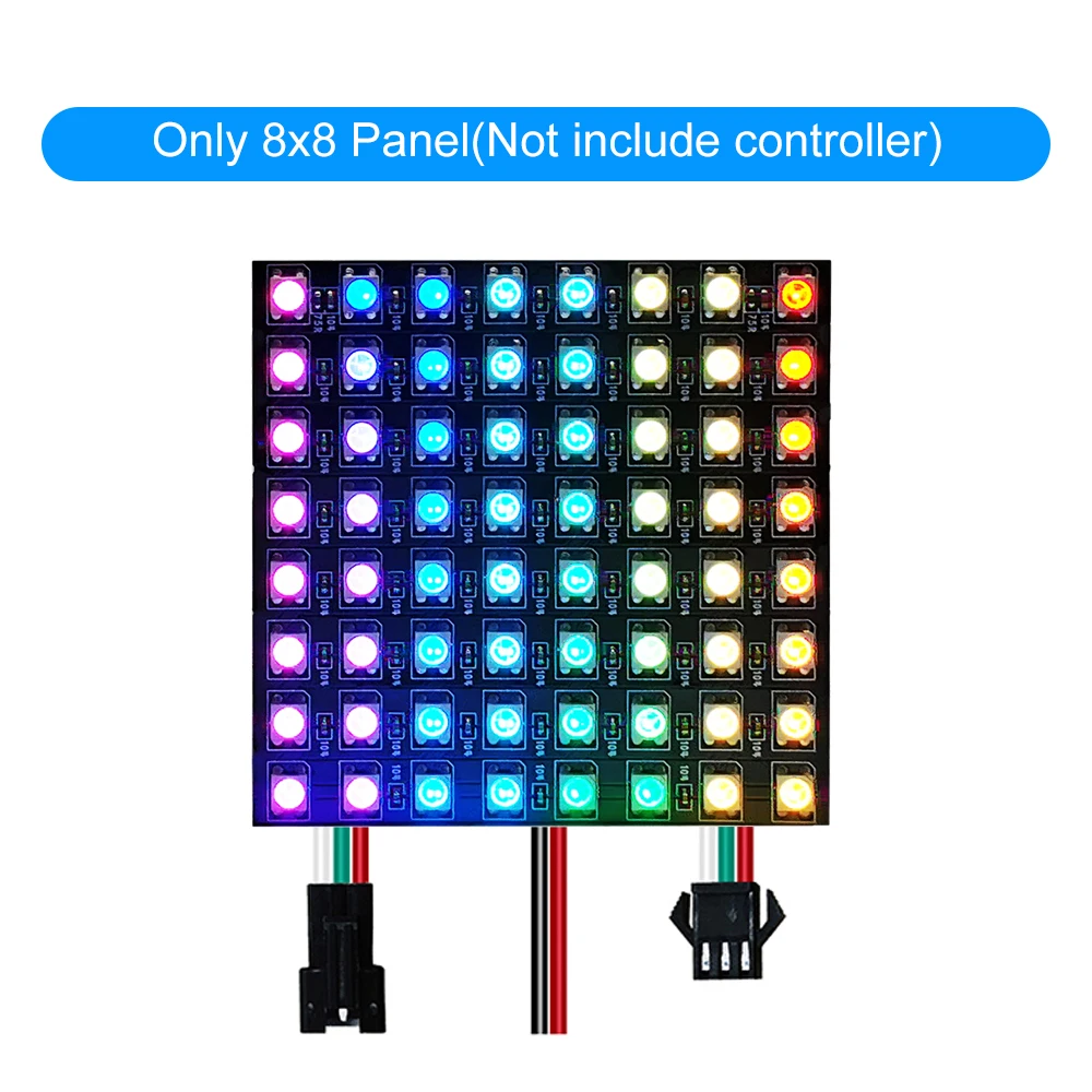 WS2812B RGB LED Digital Flessibile Pannello indirizzabile individuale WS2812 8x32 moduli Matrix Screen DC5V