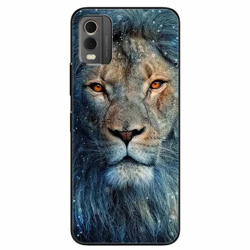 Cartoon Silicone Protective Soft Bumpers with Cool Wolf Design Phone Case