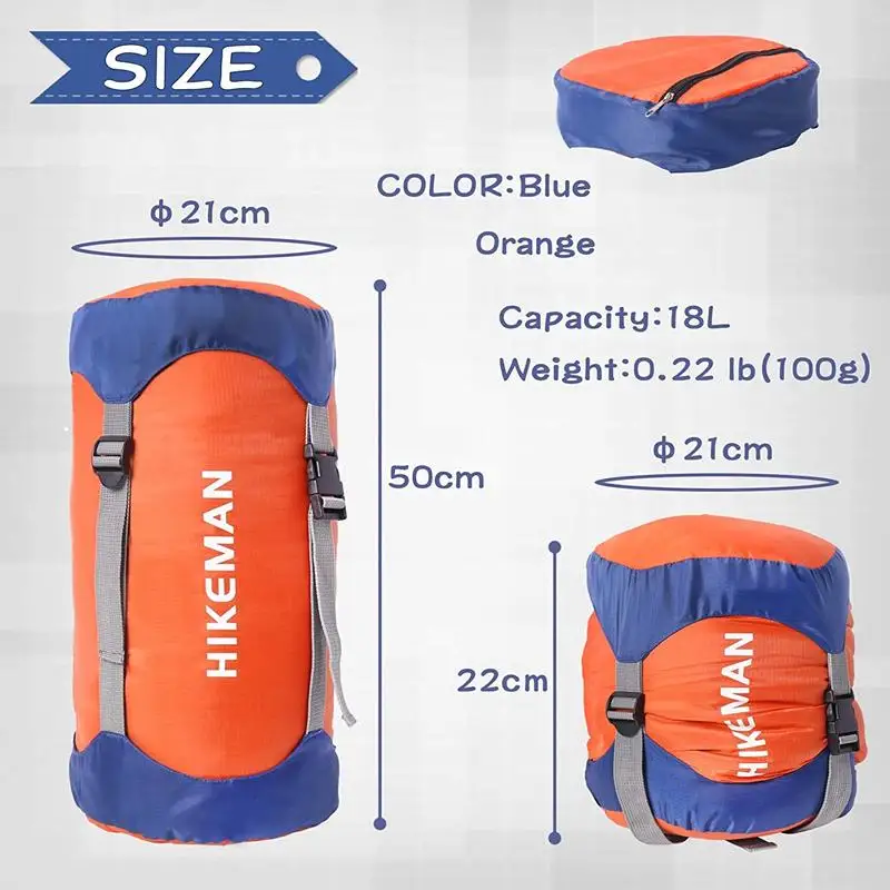 New Sleeping Bag Stuff Sack Water-Resistant Ultralight Outdoor Storage Bag Space Saving Gear for Camping Hiking Backpacking Tool