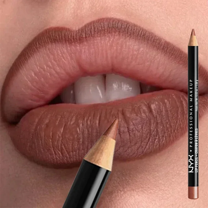 Lip Liner Slim Lip Pencil Long-Lasting Creamy Lip Liner Waterproof Plumping lip Stain Natural Nude Brown Liner Professional Makeup