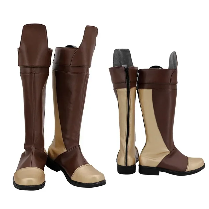 Cosplay Jedi Temple Guard Boots Brown Pu Leather Shoes Halloween Carnival Party Shoes Prop Custom European Size