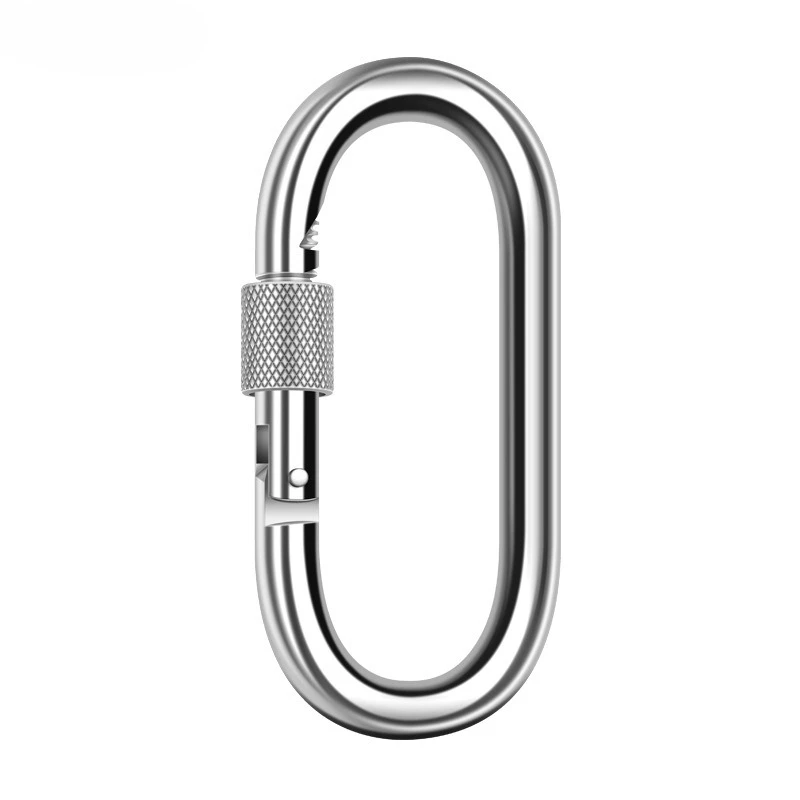 8KN 전문 D 모양 안전 Carabiner 알루미늄 키 후크 등산 보안 마스터 잠금 CE와 야외 하이킹 도구