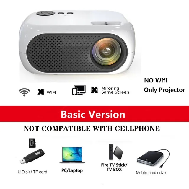 Xidu Mini Projector Support 1080p Full 