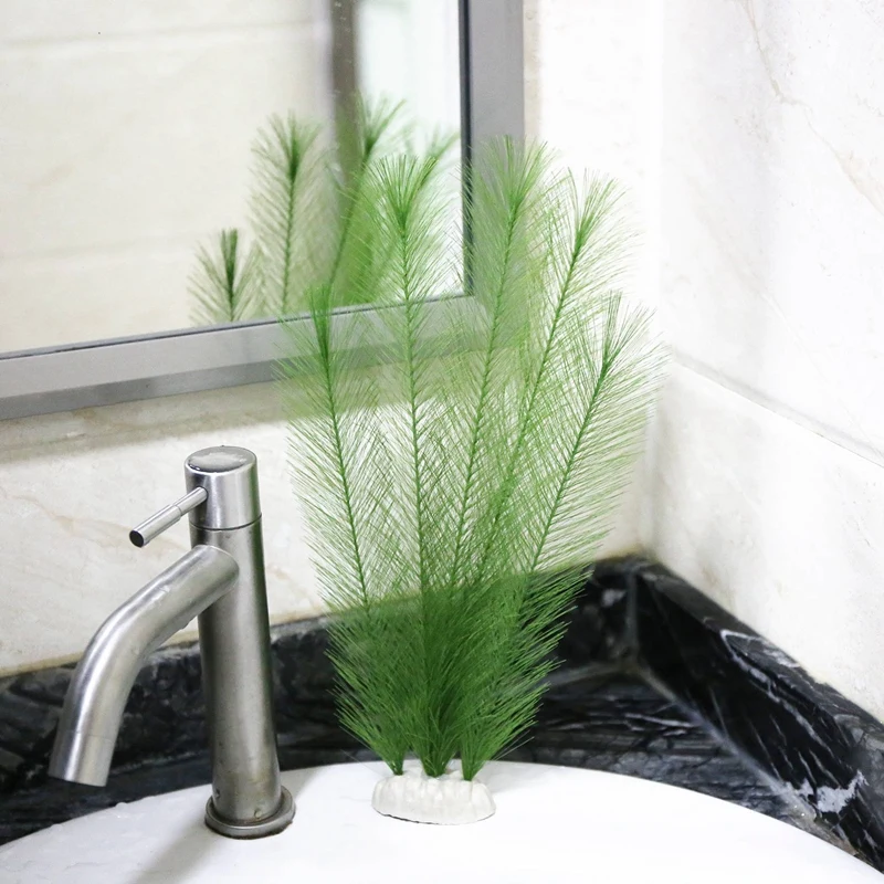 Aquarium Decorations Fish Tank Artificial Green Water Plants Silk Fabrics Plastic Non-Toxic
