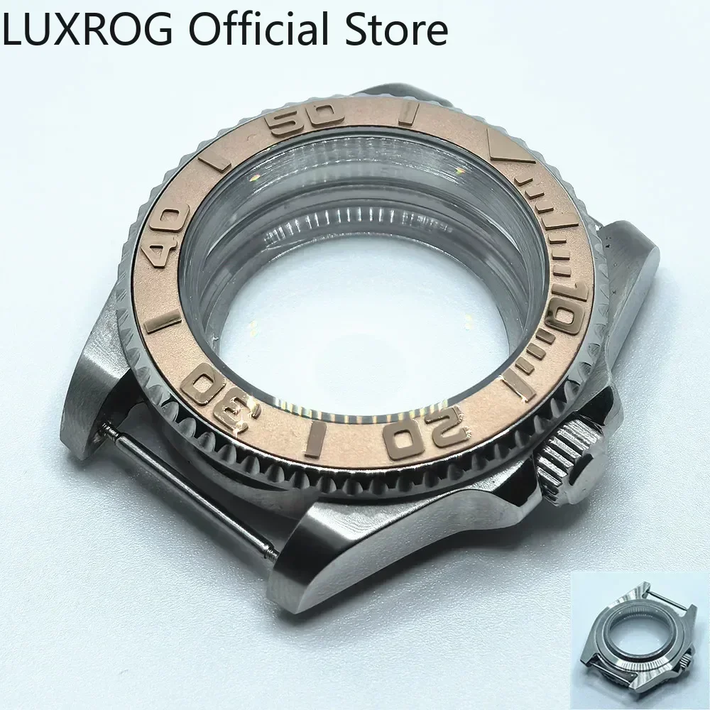 Stainless Steel 40MM Black Blue Ceramic Insert Watch Case