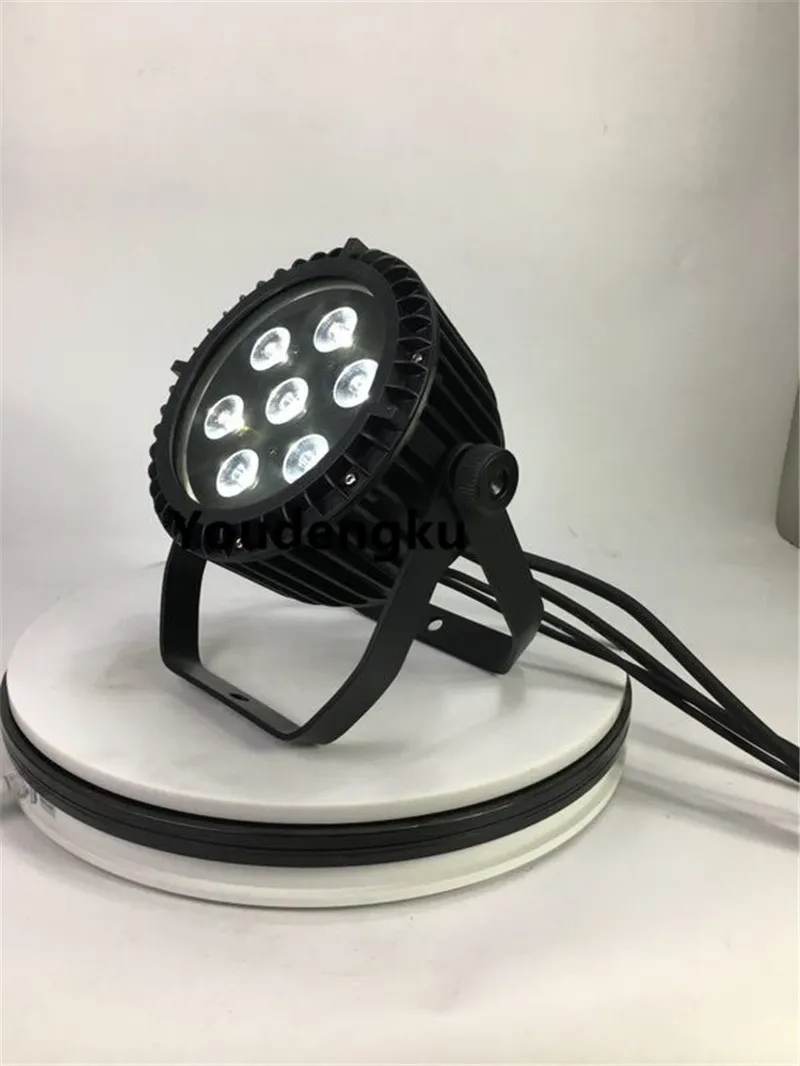 4 pieces Waterproof Slim Par Led Outdoor IP65 7x10w RGBW 4in1 Led Flat Par light