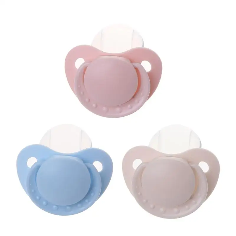 Calming Adult Sized Pacifier for Adult Babies Large Handle Shield for Babies Large Handle Pink Blue
