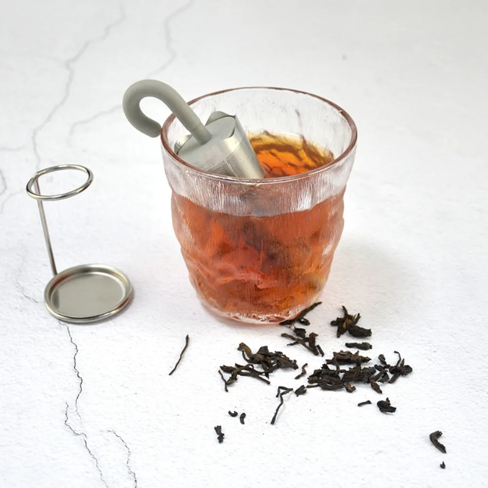 Tea Brewing Diffuser Stainless Steel Umbrella Shape Tea Infuser Fine Mesh with Bracket Mesh Maker Reusable Sieve Herbal