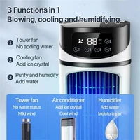 Mini climatiseur portable USB, refroidisseur d'air à eau, ventilateur pour la maison et le bureau 6