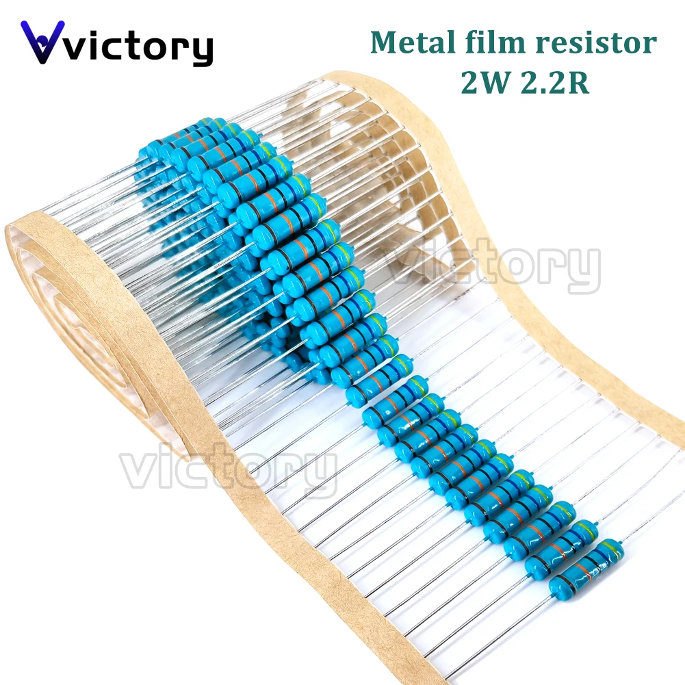 20pcs 2.2 ohm 2W 2.2R 2R2 Metal film resistor 2W resistance