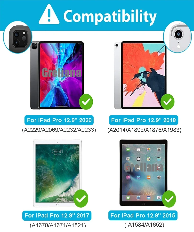 Capa 2023 Graus Rotatória para Ipad Capa com Suporte para Dormir Automático para Ipad 12.9 Pro 360 A1876 A2014 A1895 - Imagem 5
