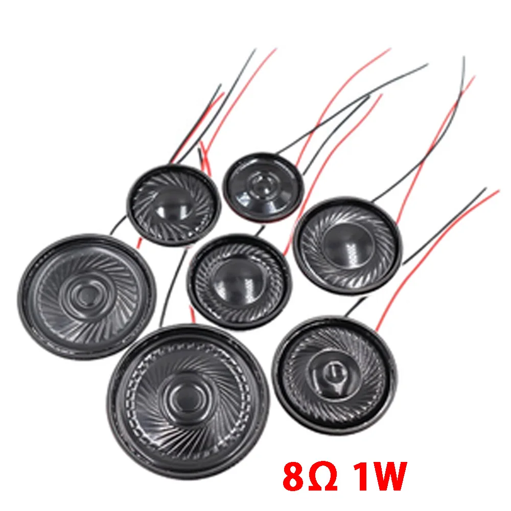 1PCS 8Ω 1W Diameter 20/23/26/28/30/32/36 60MM Mini Horn Loudspeaker Ultra-thin Small Speaker Buzzer For Doorbell Intercom Toys