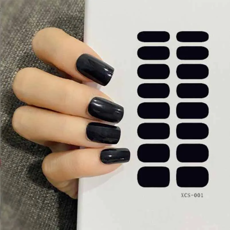 Nail Stickers Nail Art Stickers Full Cover Stickers for Manicure Self Adhesive for Women Girls Pure Color Nail Sticker