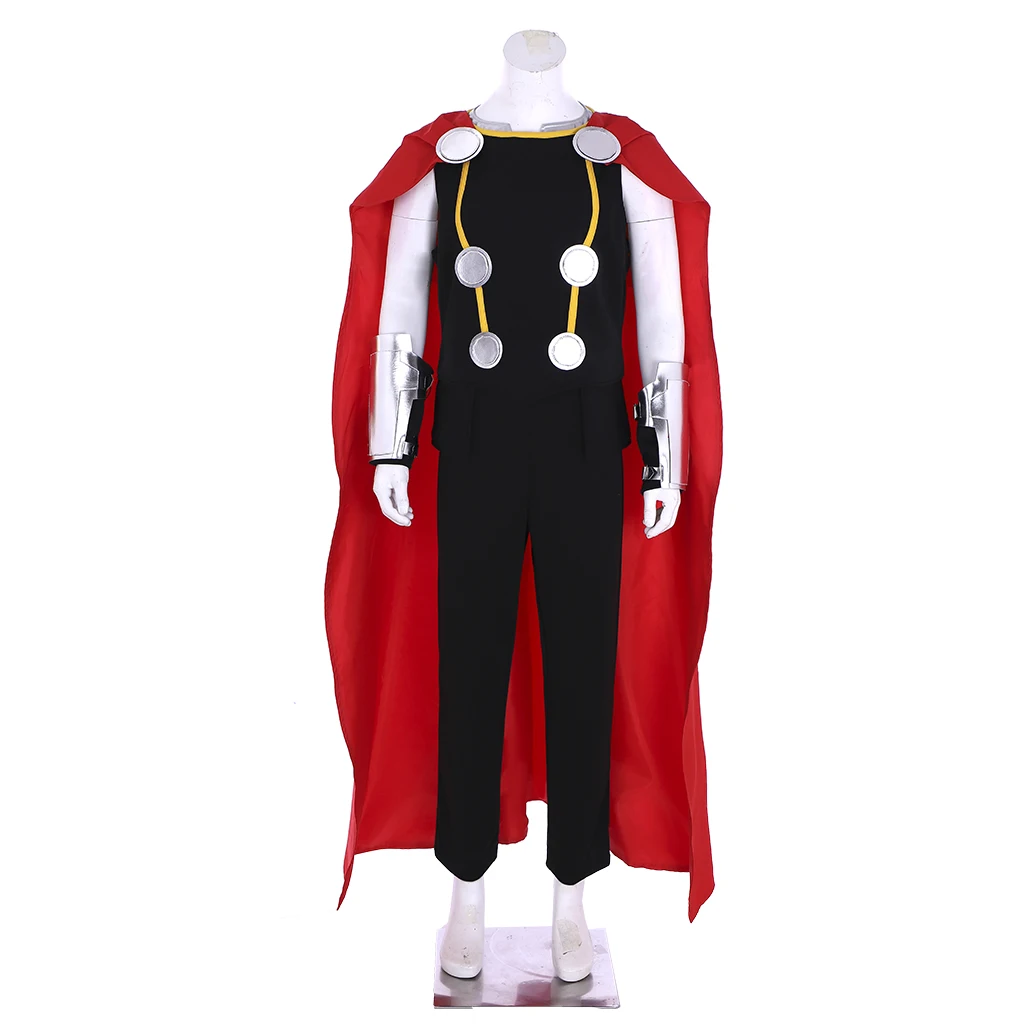 Marvel Loki Cosplay Costume for Men with Black Cloak (Unofficial)
