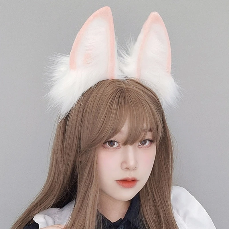 Faux Fur Ears Plush Headbands Women Lovely Animal Ears Hair Hoop Female Girls Hairband Holiday Party Cosplay Costume Headpiece