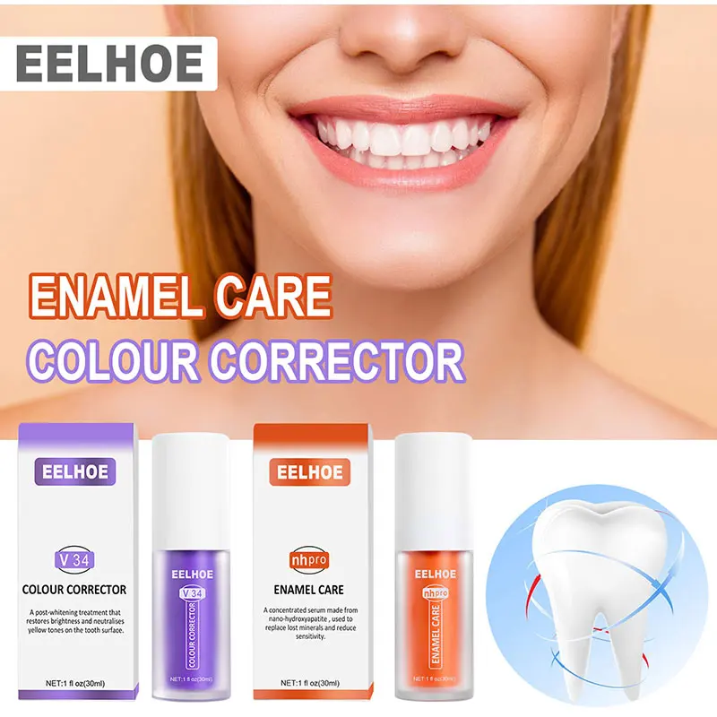 

Teeth Whitening Cleansing Toothpaste Enamel Care V34 Colour Corrector Teeth Sensitive Intensive Stain Removal Reduce Yellowing