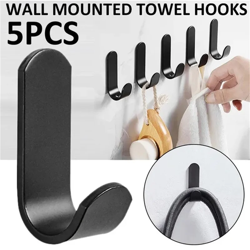 510PcsStrongSelfAdhesiveMetalHookWallMountedDoorBackHanger