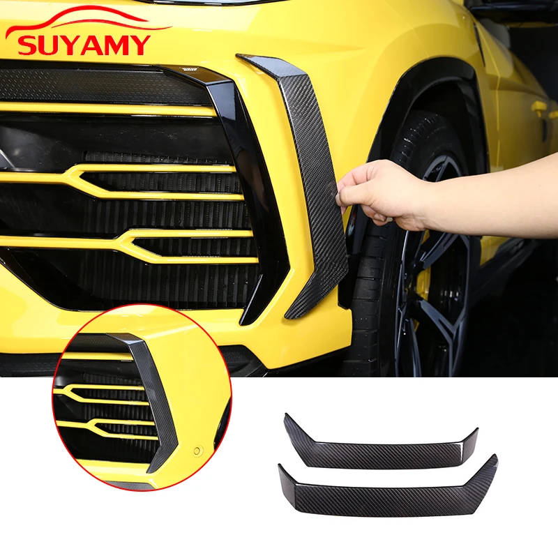 

Real Carbon Fiber Front Bumper Side Trim Shell Car Exterior Styling Trim Cover For 18-21 Models Lamborghini URUS Accessories