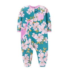 Cozy Fleece Winter Romper for Infants - Warm Animal Pajamas Outfit (0-12 Months) (GRAY)
