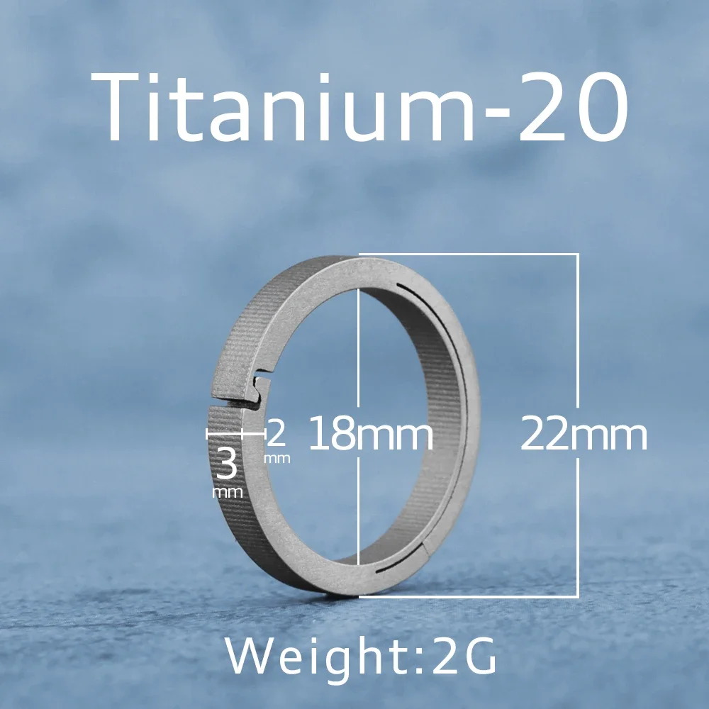 Sleek Black Titanium Keyring - Lightweight EDC Keychain Buckle