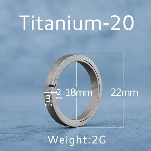 Black Titanium Keyring Car Men Flat Key Chain Rings Holder Lightweight EDC ARC Keychain Buckle for Accessories Gadgets Wholesale - Image 12