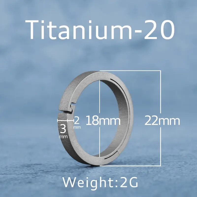 Black Titanium Keyring Car Men Flat Key Chain Rings Holder Lightweight EDC ARC Keychain Buckle for Accessories Gadgets Wholesale - Image 12