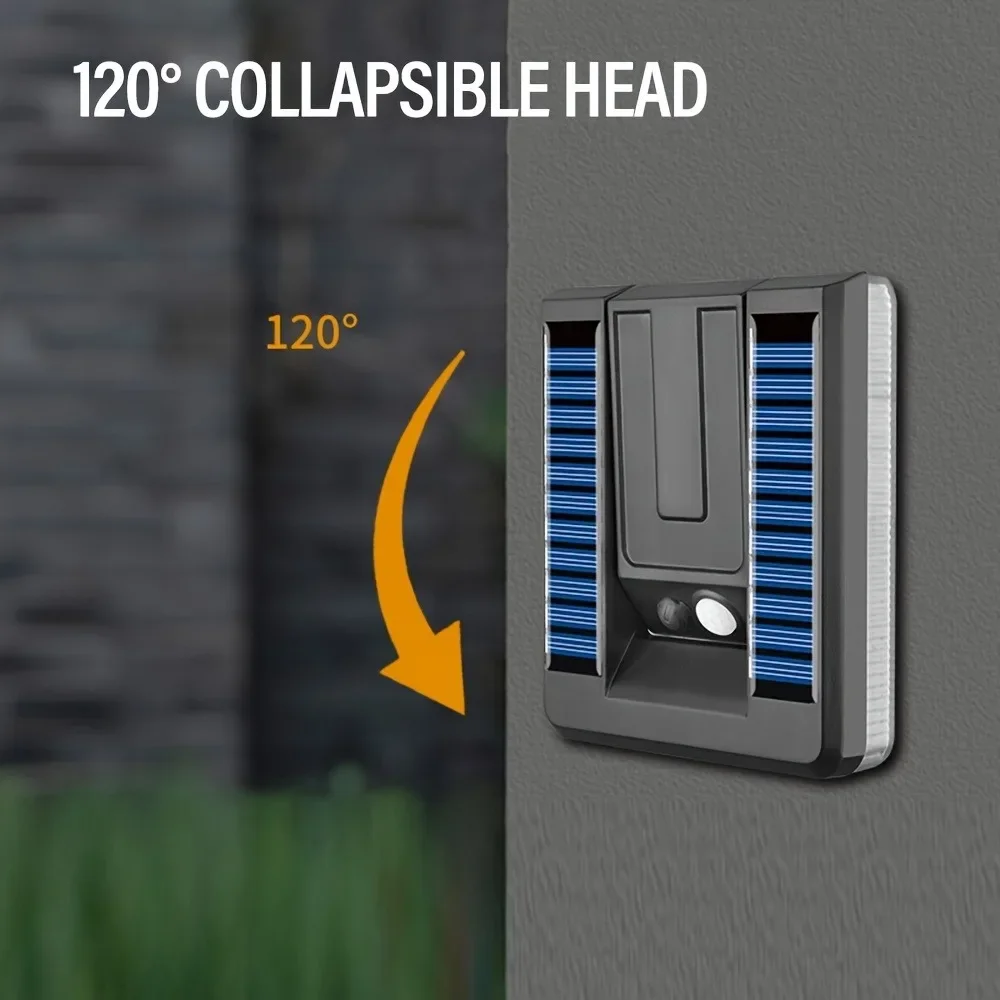 3pcsLED Solar Outdoor Lights 120° Foldable Wall Lamp Motion Sensor Super Bright Spotlights Lamp Security Waterproof Patio Garden