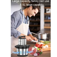 Robot culinaire 6,5 l hachoir à viande électrique en acier inoxydable trancheuse de légumes hachoir broyeur mélangeurs de cuisine appareil ménager 3