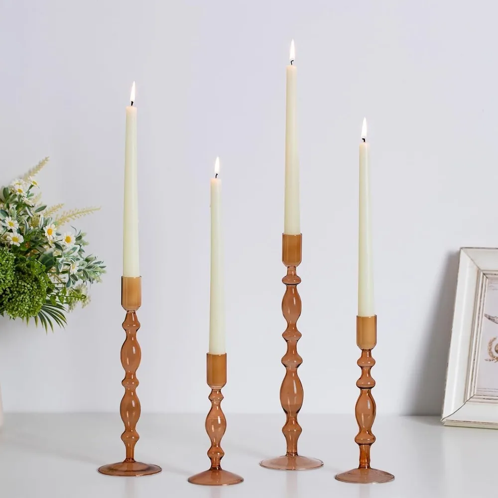Elegant 4-Piece Candle Holder Set for Modern Decor and Events