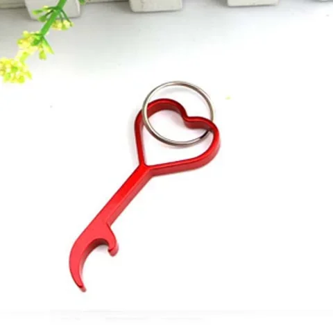 

Keyring Bottle Wine Beer Opener Heart Shaped Keychain Key Chain Portable Durable Outdoor EDC Multi Kitchen Tool