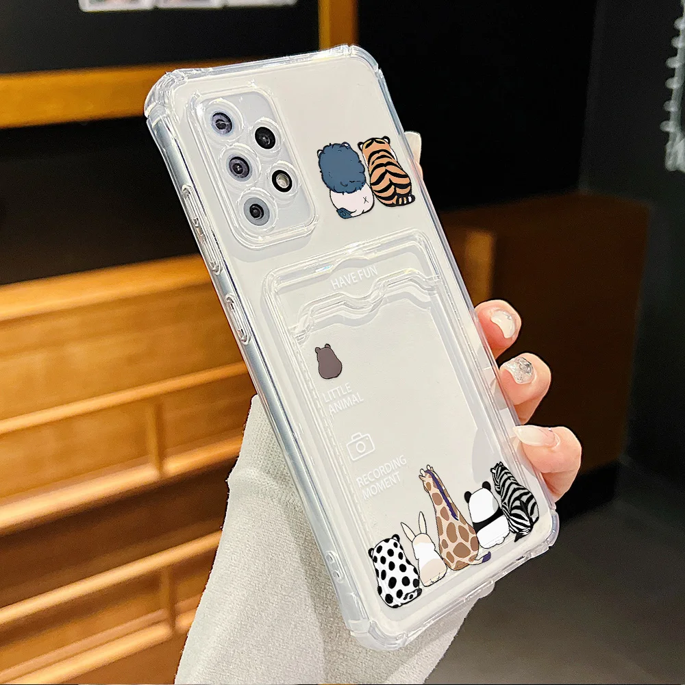 Transparente Kartenhalter-Handyhülle für Samsung S25 Ultra S24 FE S22 S23 A56 5G A36 A55 A35 A54 A13 A32 A26 A25 A16 Niedliche Abdeckung – Detail 6