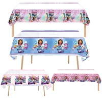 1pcs/lot Happy Birthday Party Table Cover Baby Shower Decorations Gabby Theme Kids Girls Favors Plastic Tablecloth 1
