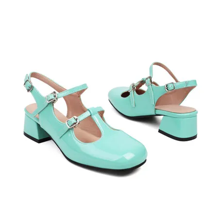Big Size 34-43 High Heels Women Dress Party Bridal Shoes Woman Platform Patent Leather Mary Janes Pumps Lady Shoes Brand 2024